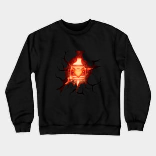 Burning Heart  Anamorphic Illusion  ( Large Print ) Crewneck Sweatshirt